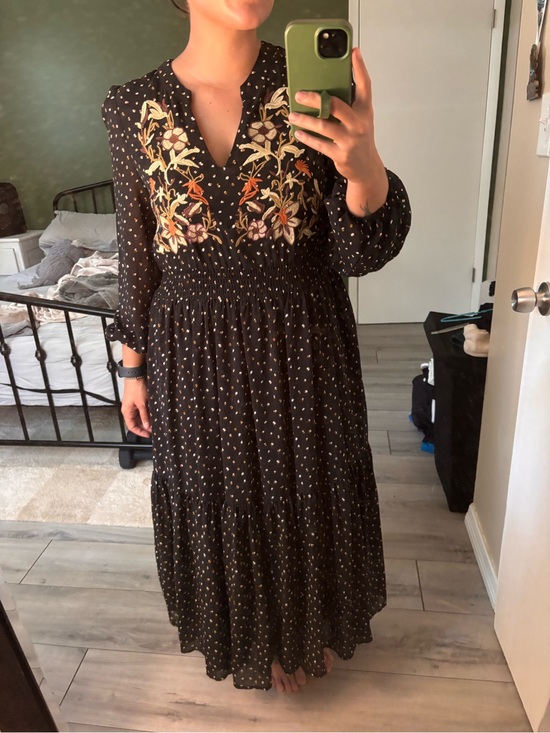 Piper & Scoot Dresses & Skirts - Black Floral Embroidered Maxi Dress